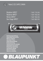Blaupunkt Brighton-MP-27 - Owners Manual